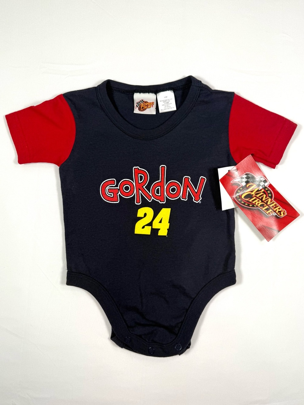 NWT VINTAGE NASCAR WINNER’S CIRCLE Jeff Gordon 24 Bodysuit 6-9m DEADSTOCK Racing